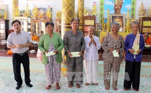 Комитет по делам юго-западного региона СРВ поздравил кхмеров в провинции Хаузянг с «Чол Чнам Тхмей»  - ảnh 1
